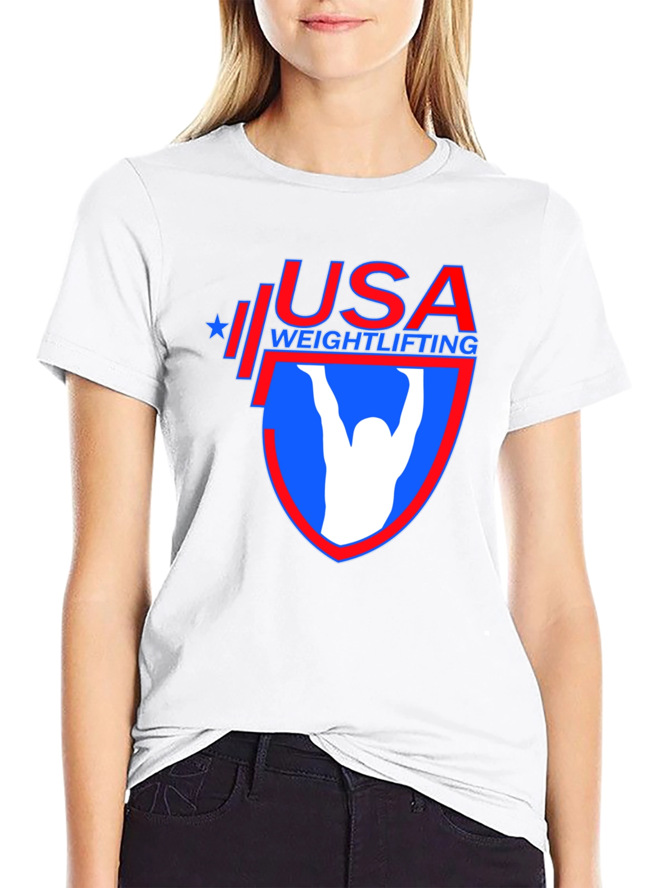 USA Weightlifting Graphic T-Shirt - Patriotic Gym Apparel