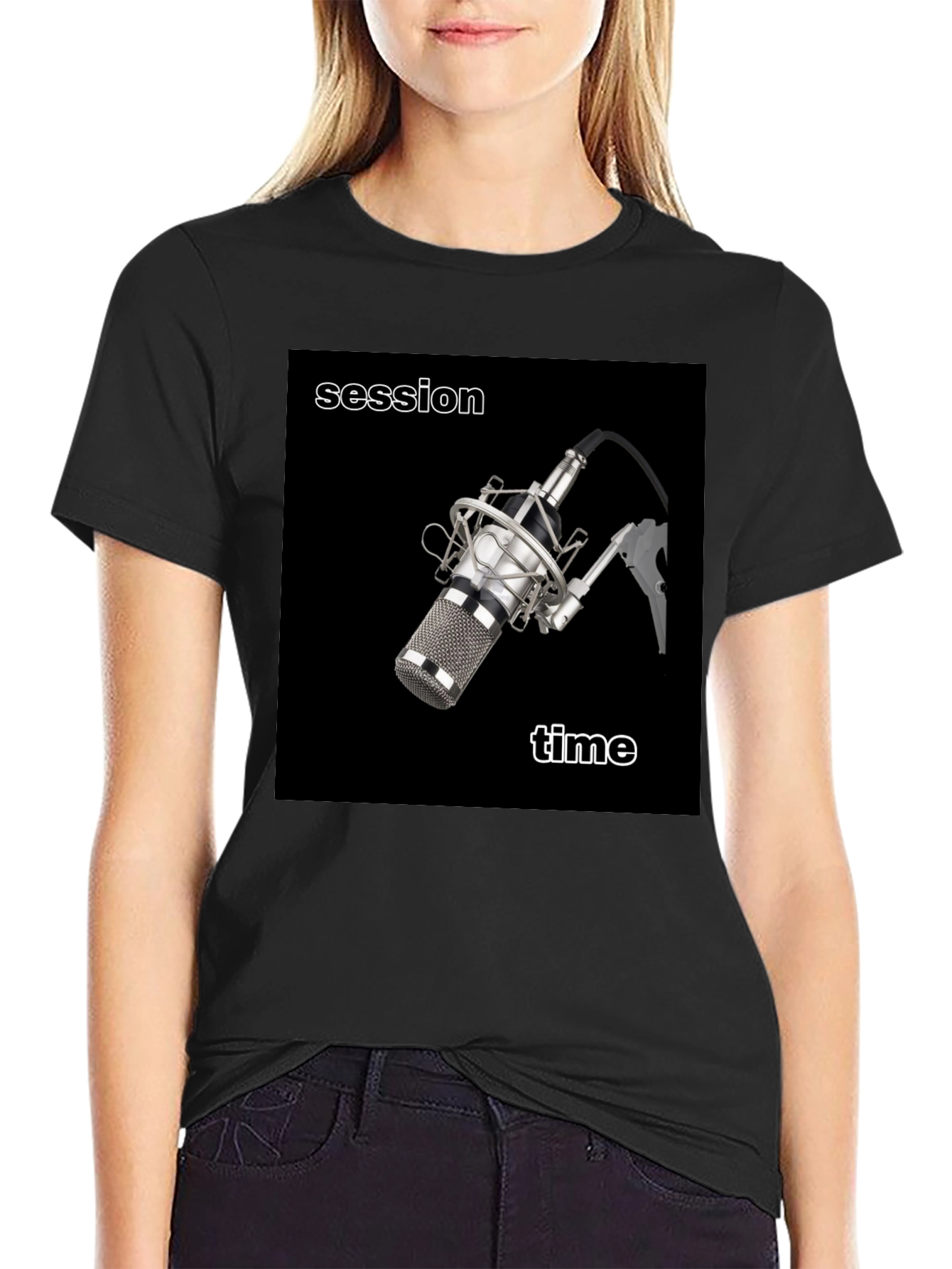 Session Time Microphone T-Shirt - Musician Apparel
