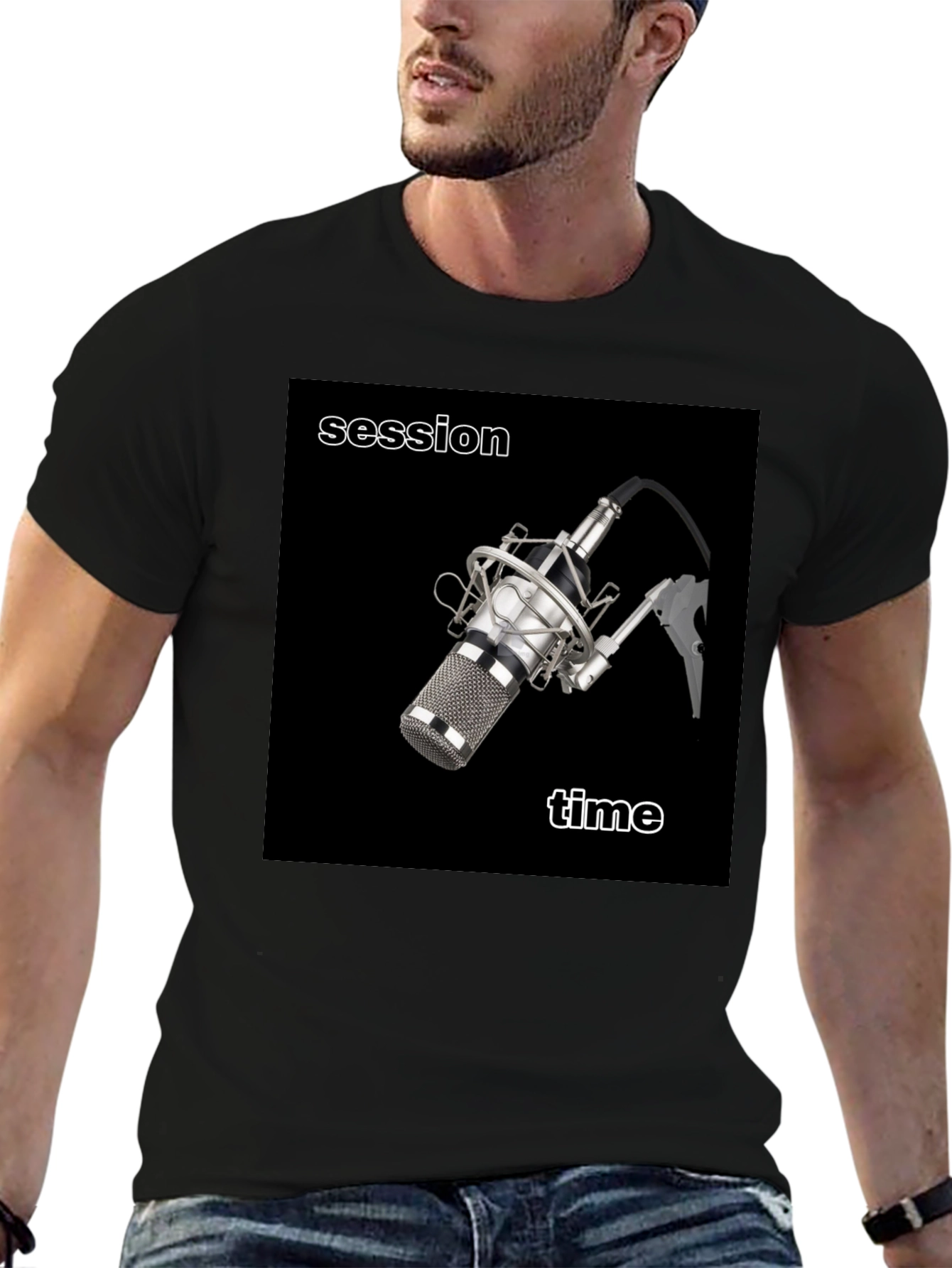 Session Time Microphone T-Shirt - Musician Apparel