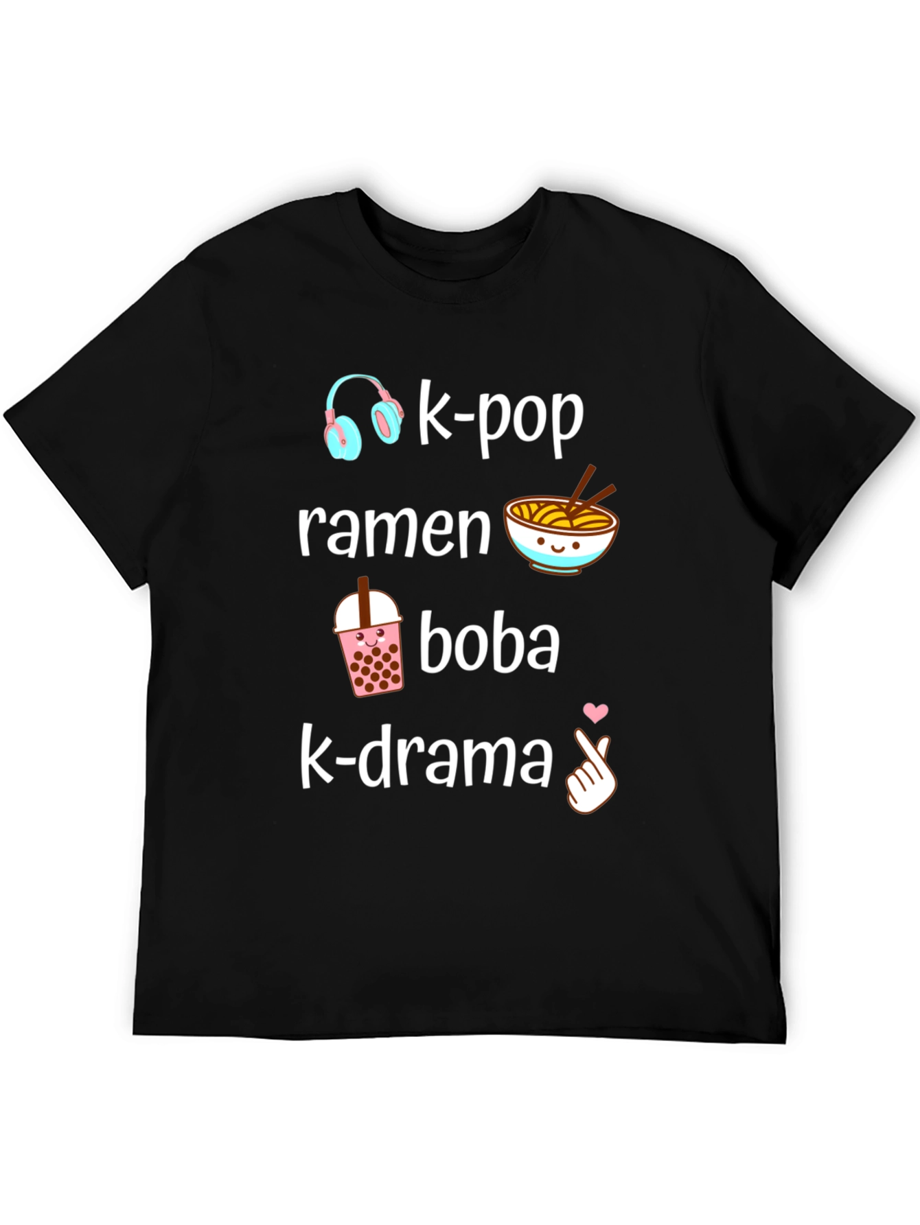 K-Pop Ramen Boba K-Drama Graphic T-Shirt