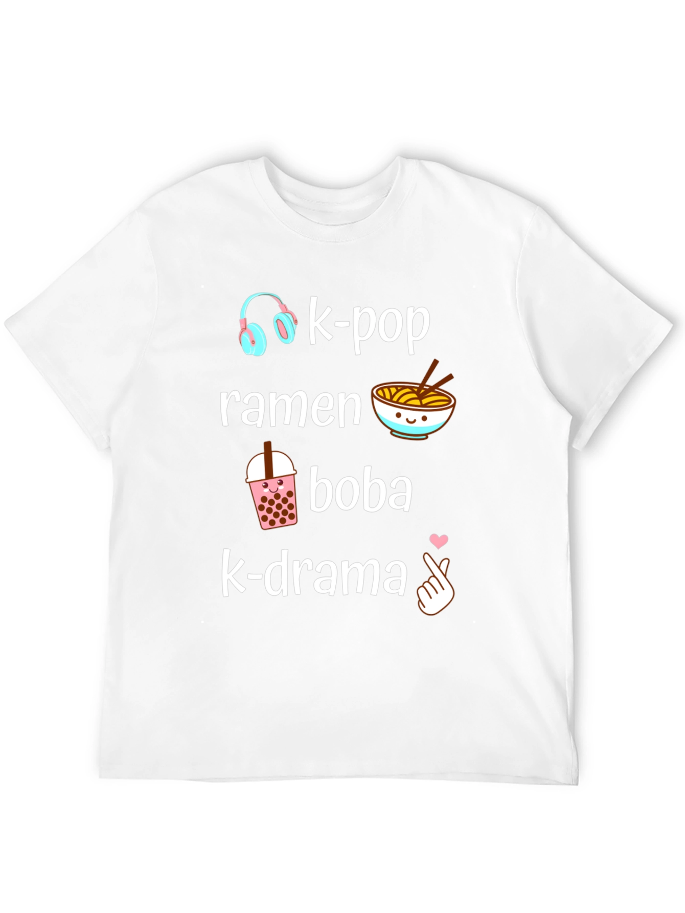 K-Pop Ramen Boba K-Drama Graphic T-Shirt