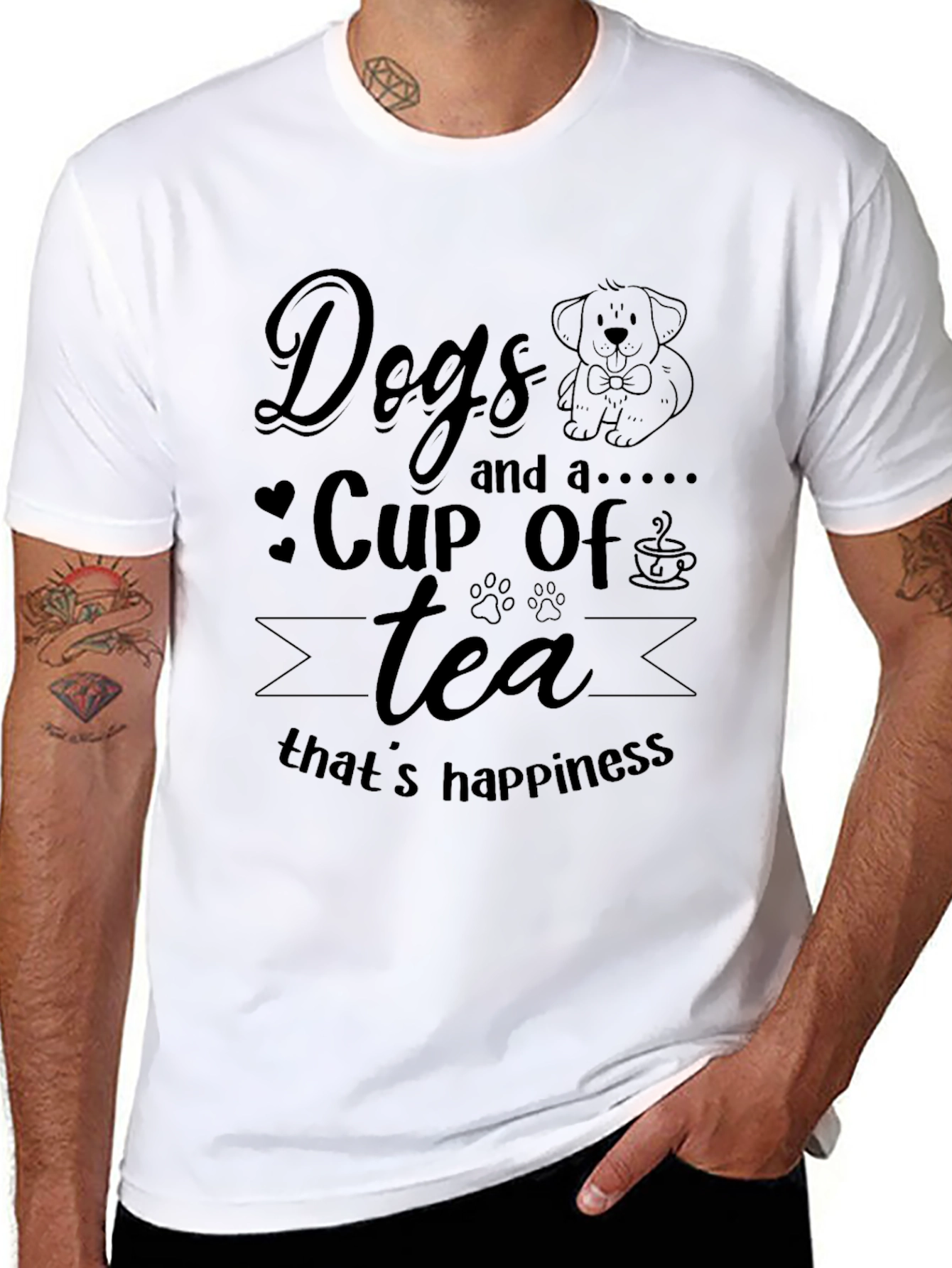 Dogs and Tea Happiness T-Shirt