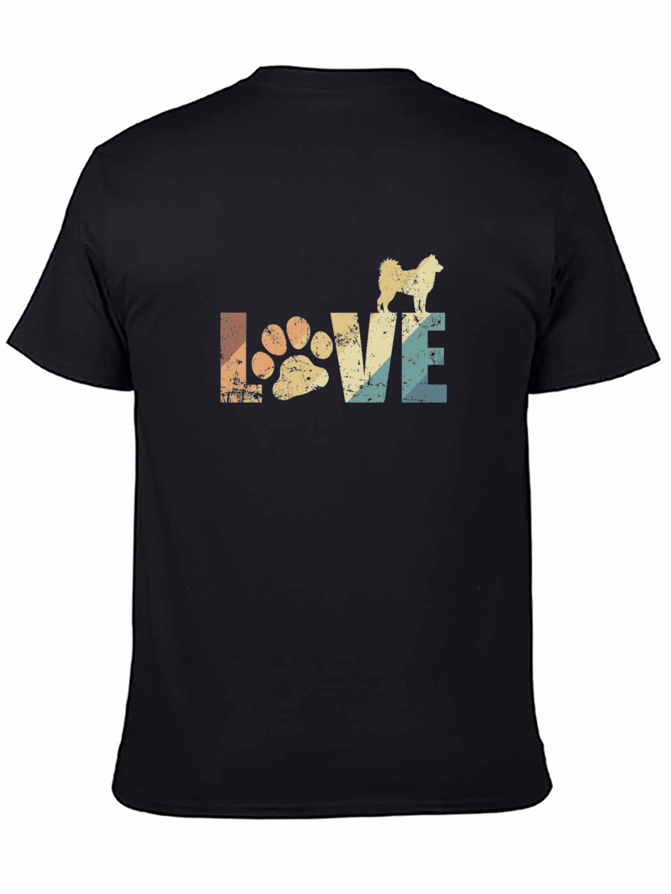 Love Dog Paw T-Shirt Retro Style