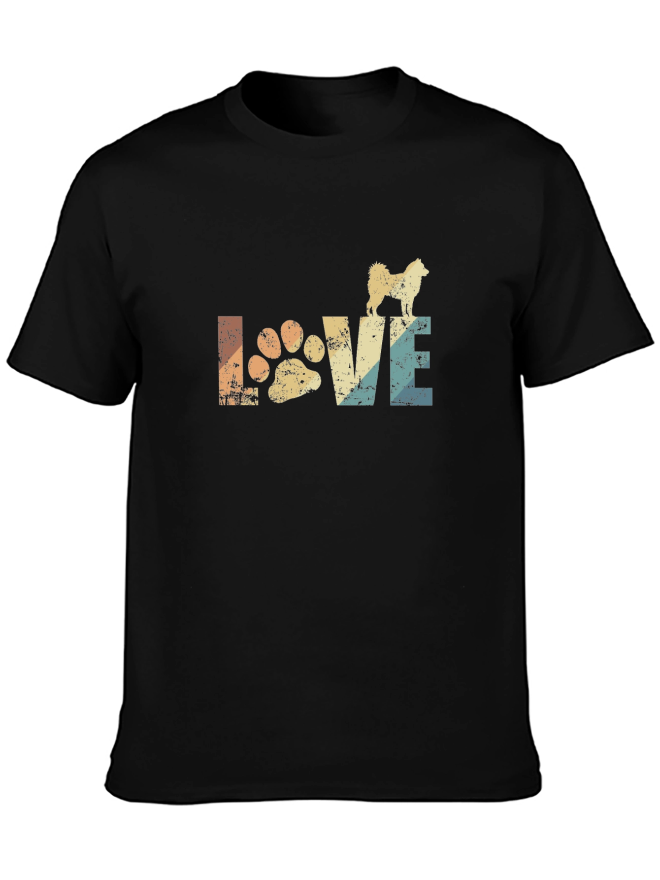 Love Dog Paw T-Shirt Retro Style