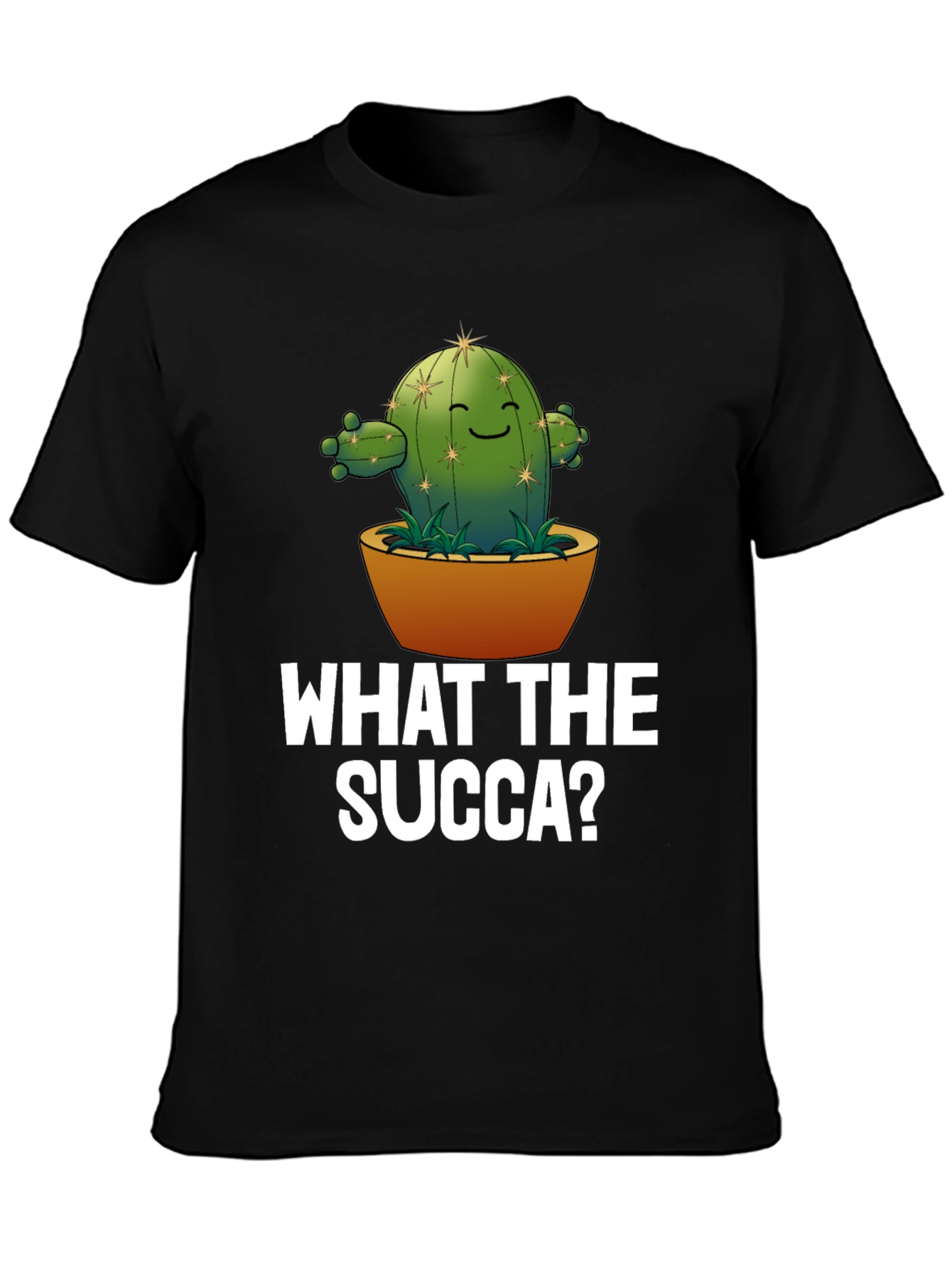 What the Succa? Cactus Humor Graphic T-Shirt