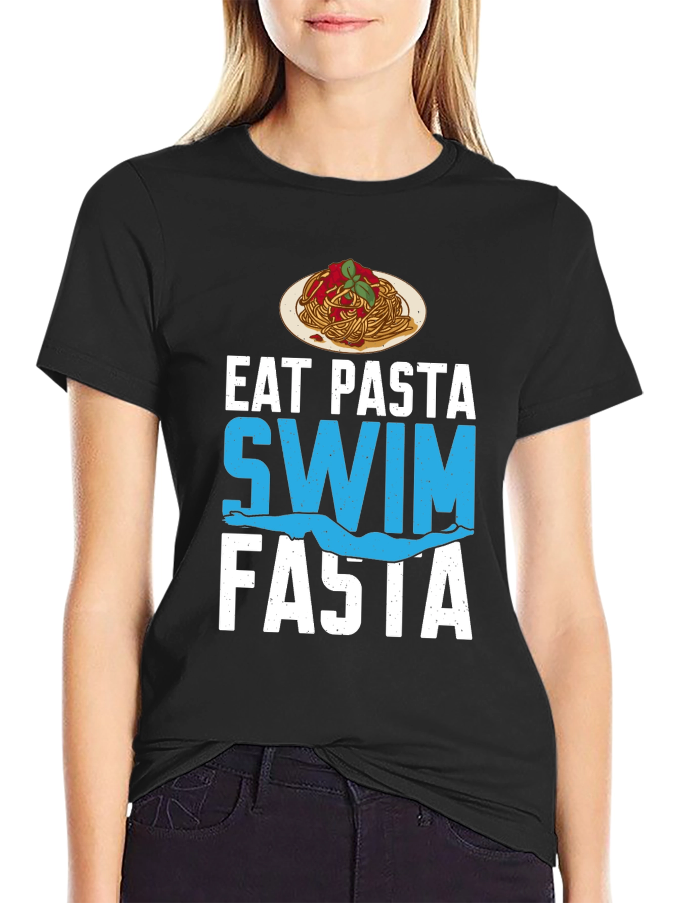 Eat Pasta Swim Fasta Graphic Tee