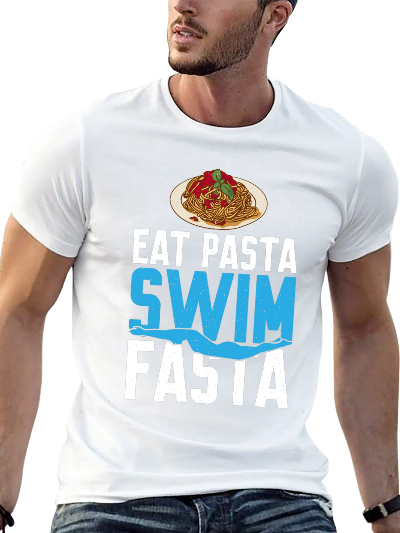 Eat Pasta Swim Fasta Graphic Tee