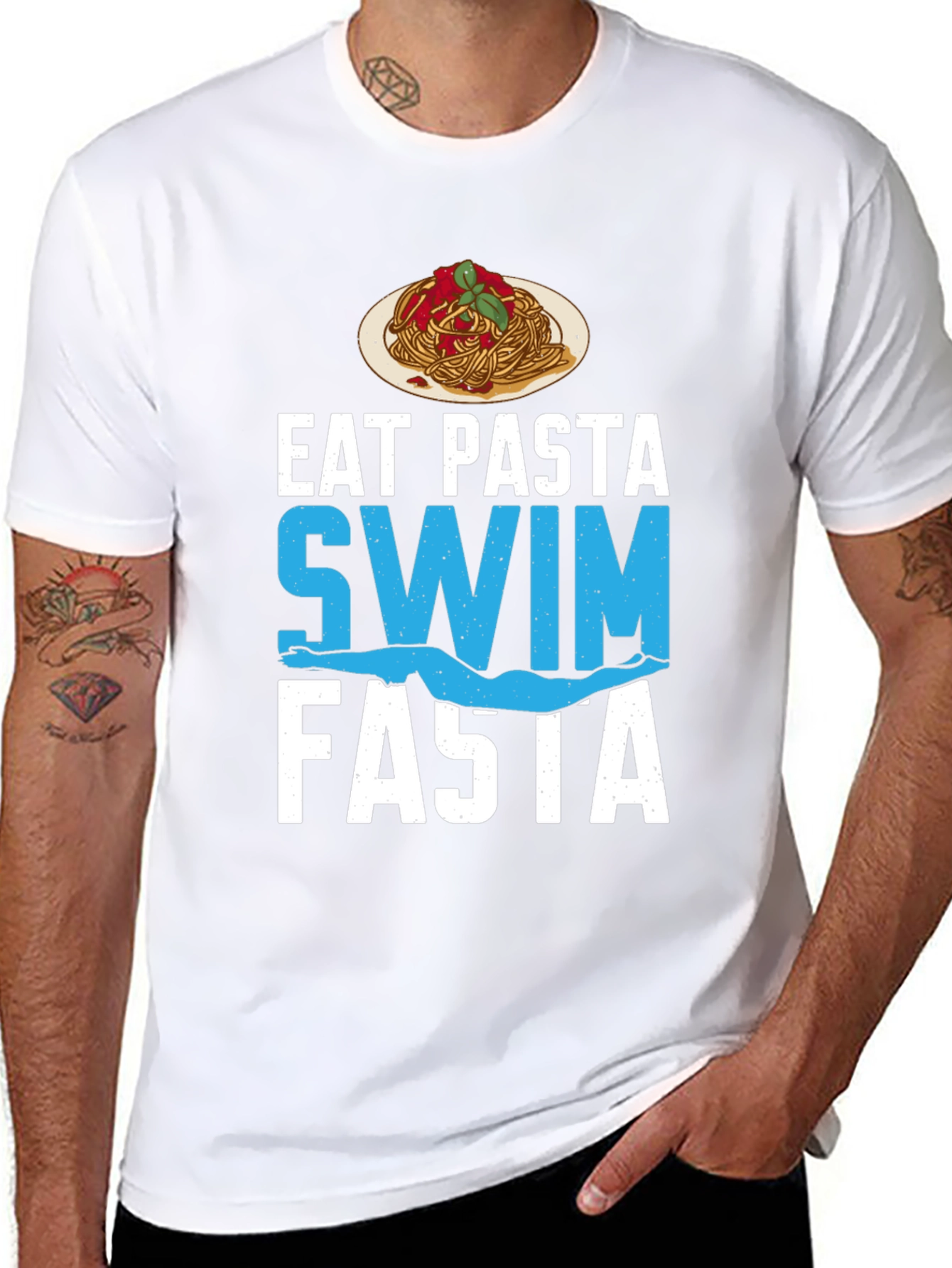 Eat Pasta Swim Fasta Graphic Tee