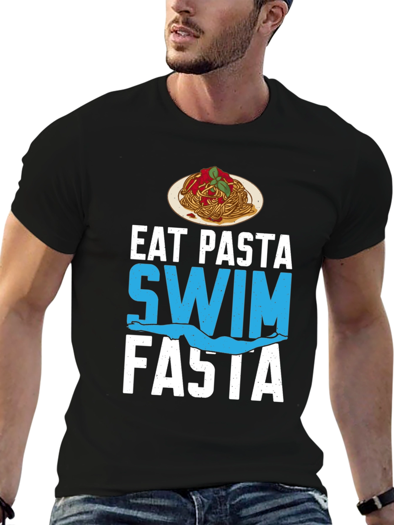 Eat Pasta Swim Fasta Graphic Tee