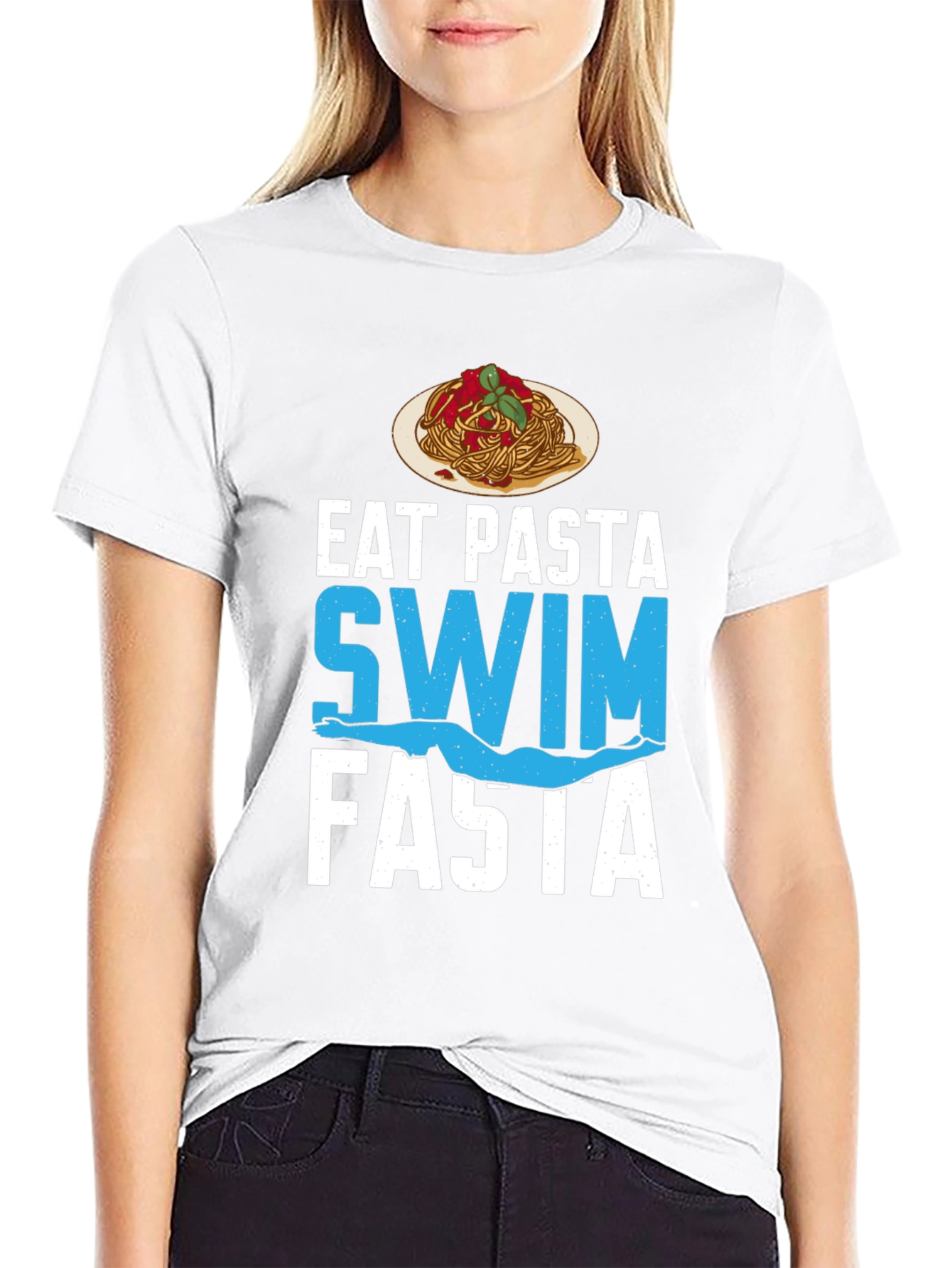 Eat Pasta Swim Fasta Graphic Tee