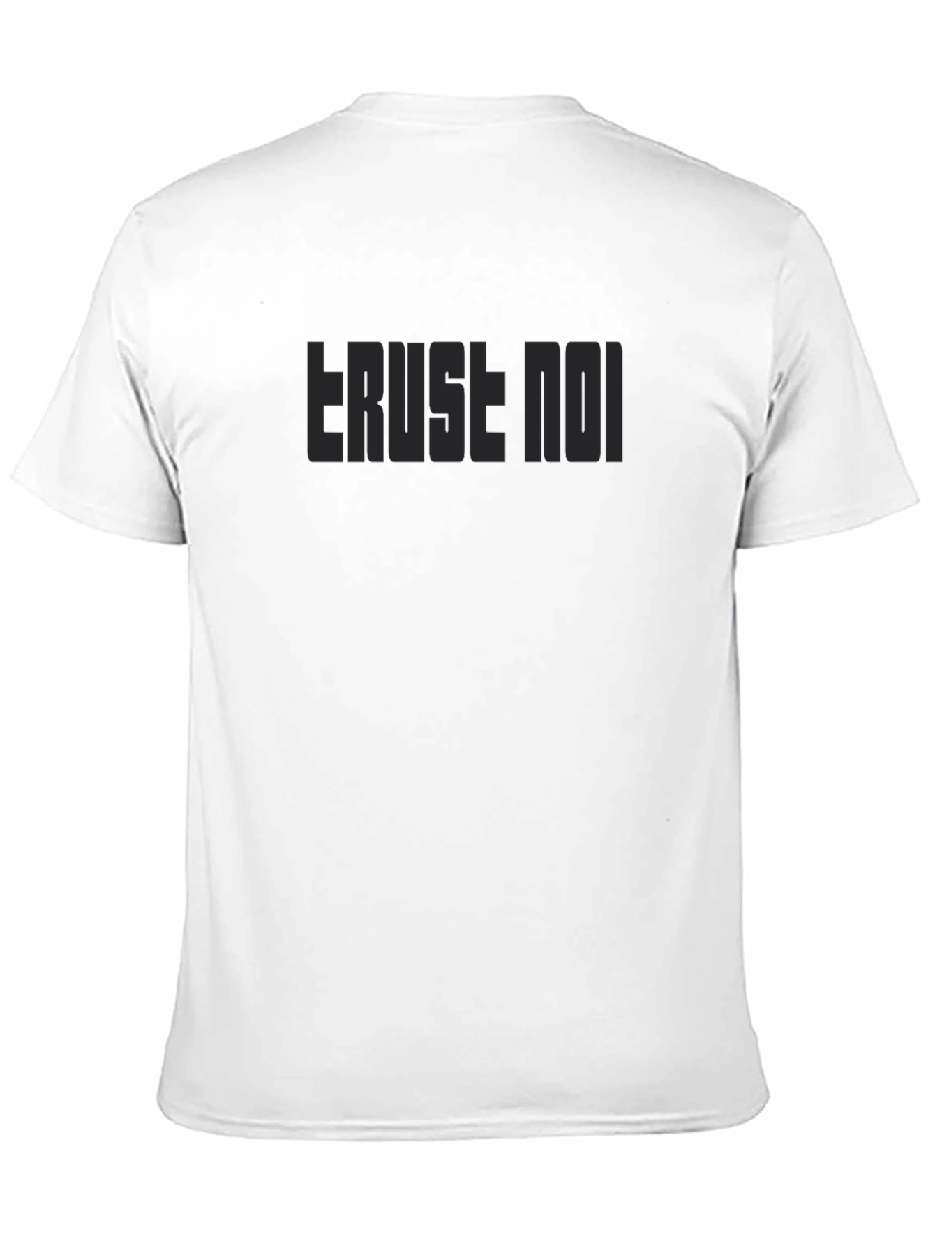 Mens Black Trust No One Graphic T-Shirt