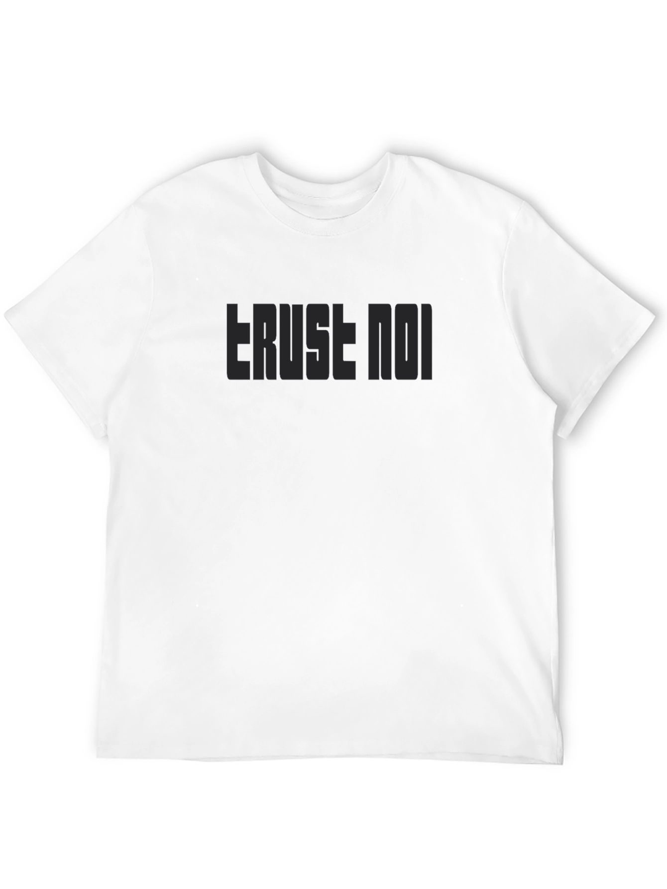 Mens Black Trust No One Graphic T-Shirt