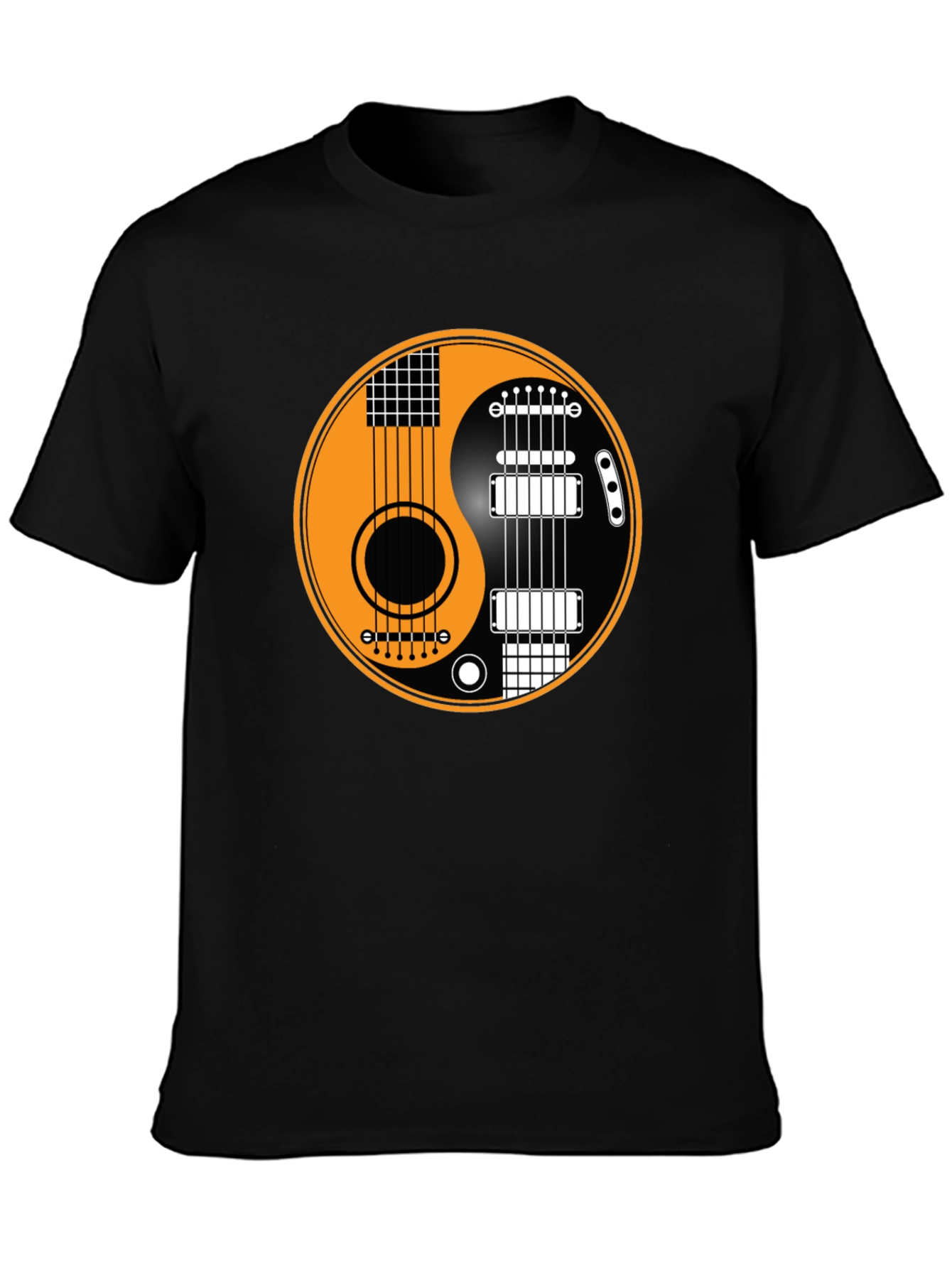 Yin Yang Guitar T-Shirt - Musical Harmony Tee