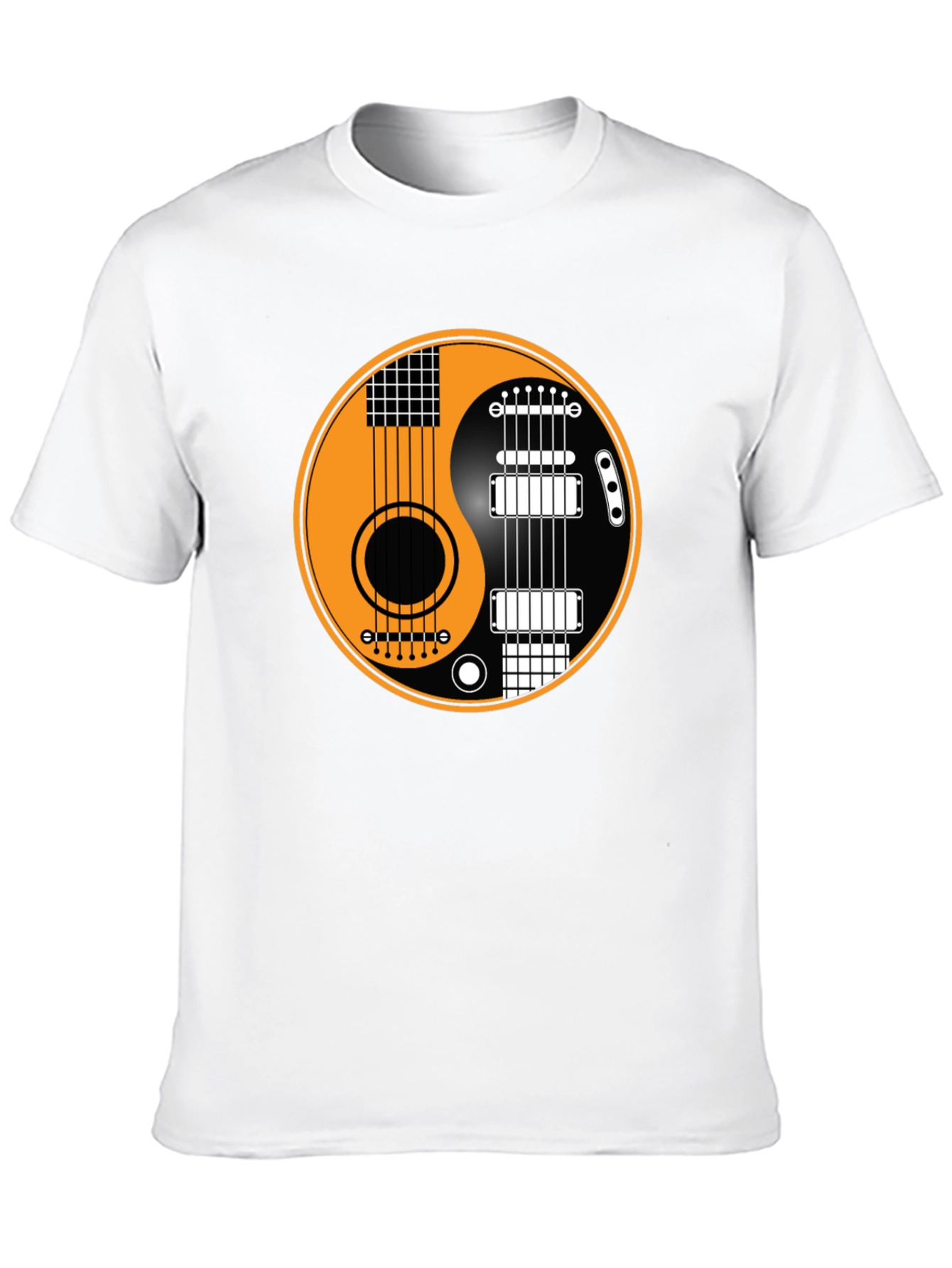 Yin Yang Guitar T-Shirt - Musical Harmony Tee
