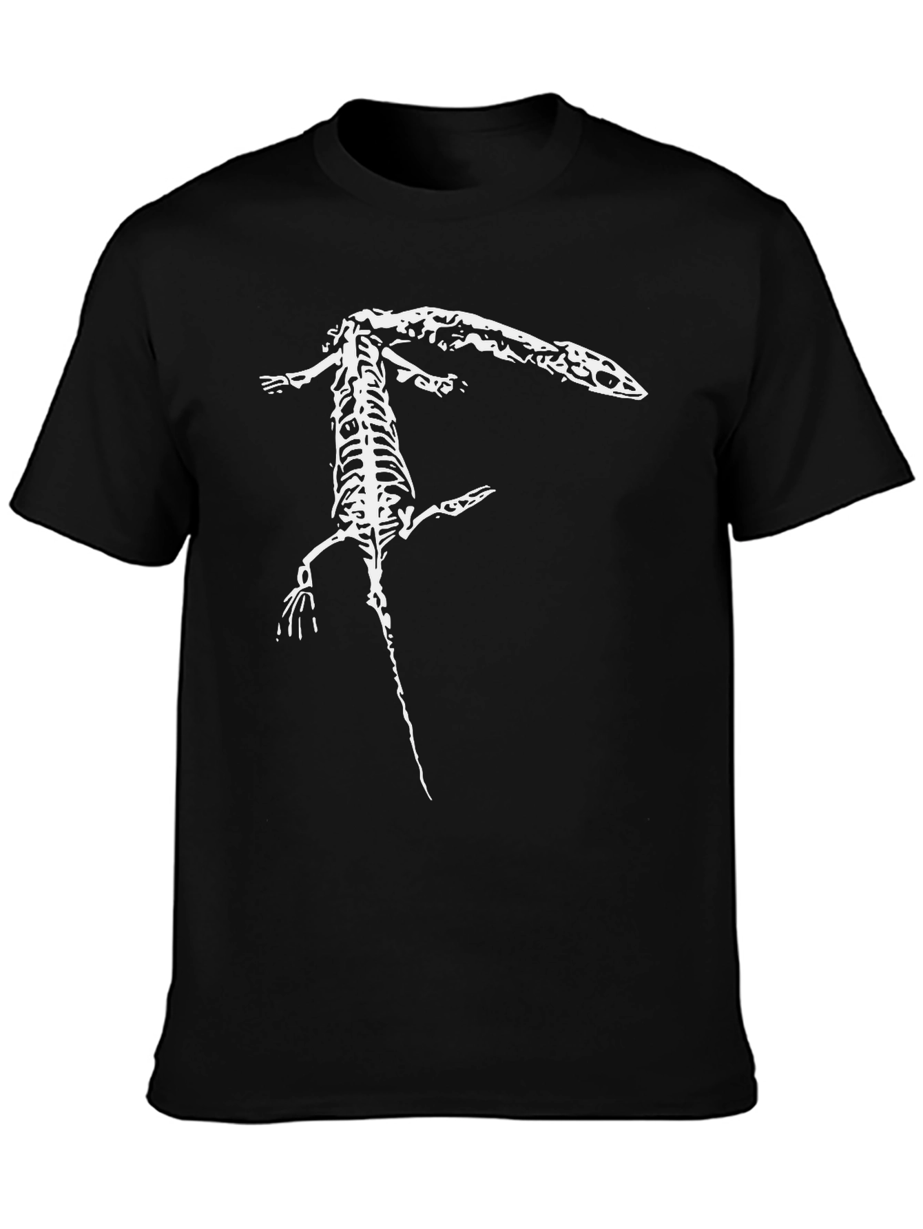 Lizard Skeleton Graphic Tee - Black T-Shirt