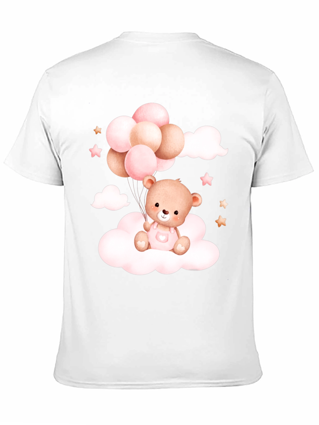 Cute Teddy Bear Balloons Black Tee