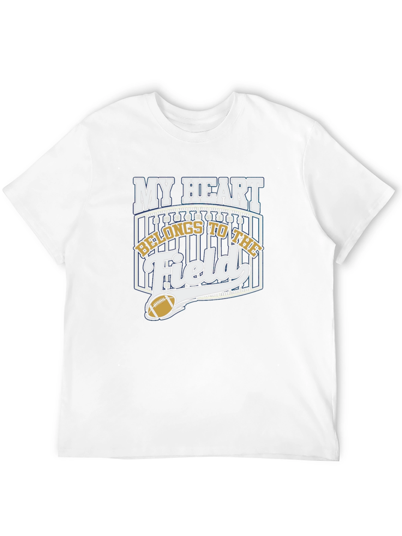 My Heart Belongs To The Field Black T-Shirt