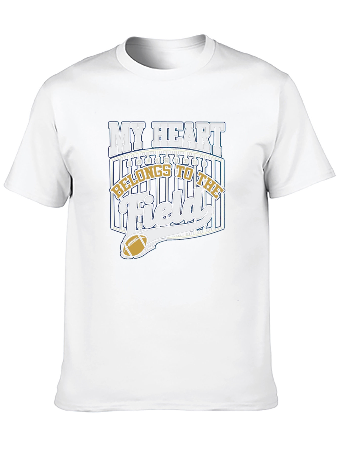 My Heart Belongs To The Field Black T-Shirt