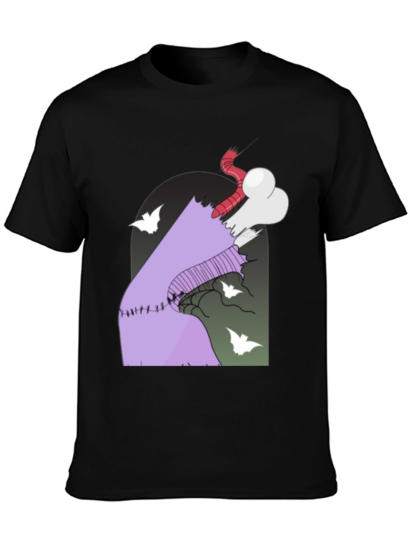 Spooky Cartoon Graphic Tee - Halloween Style