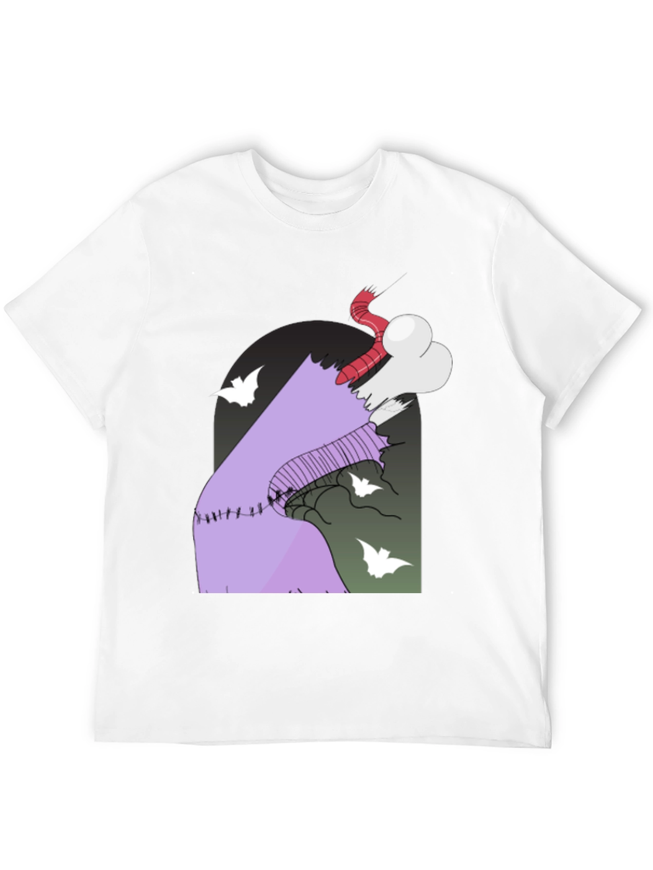 Spooky Cartoon Graphic Tee - Halloween Style