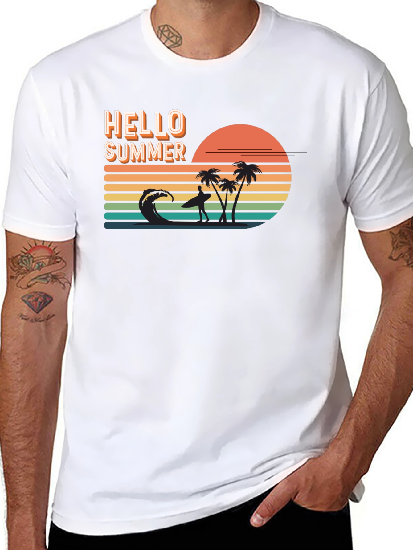 Hello Summer Graphic Tee - Beach Vibes