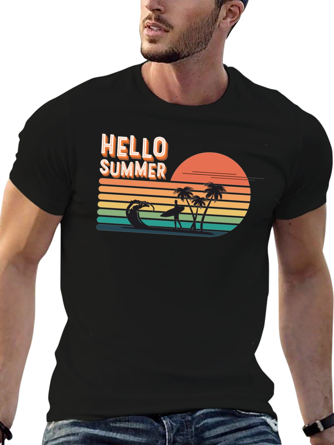 Hello Summer Graphic Tee - Beach Vibes