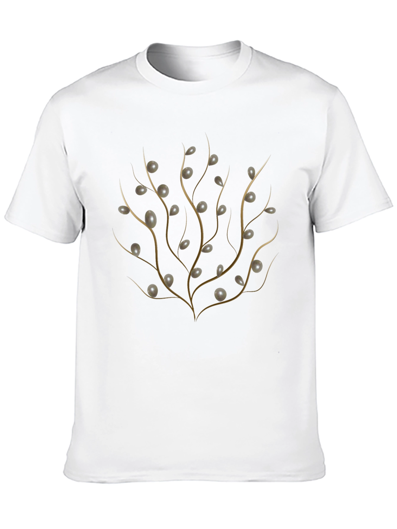 Elegant Pearl Branch Graphic T-Shirt