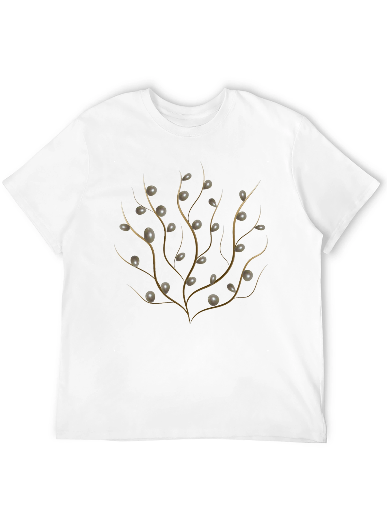 Elegant Pearl Branch Graphic T-Shirt
