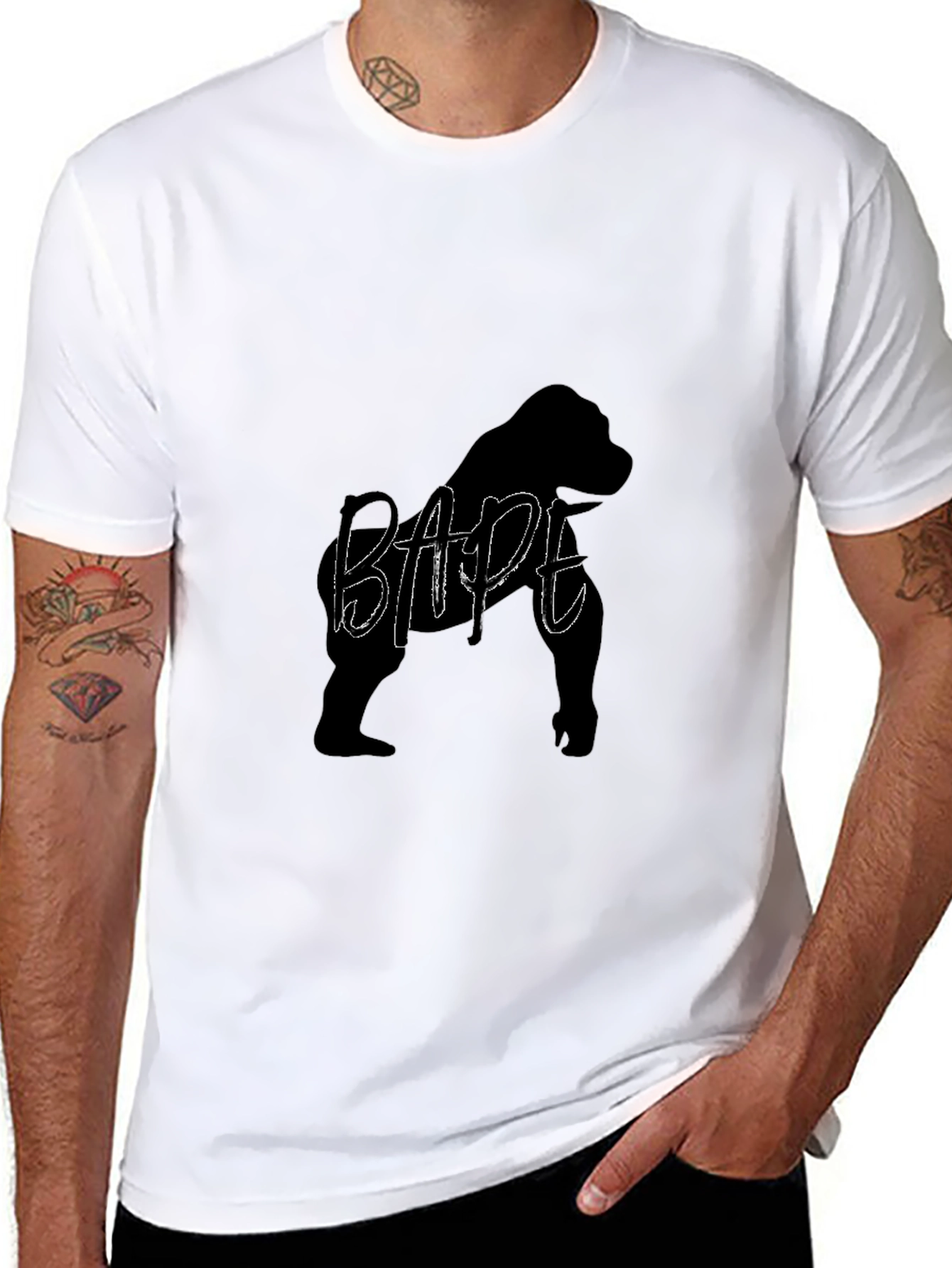 Black BAPE Gorilla Graphic T-Shirt