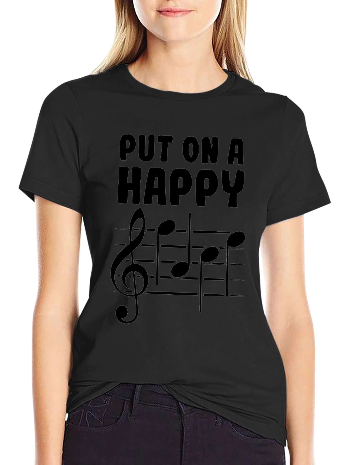 Put On a Happy Face T-Shirt Black