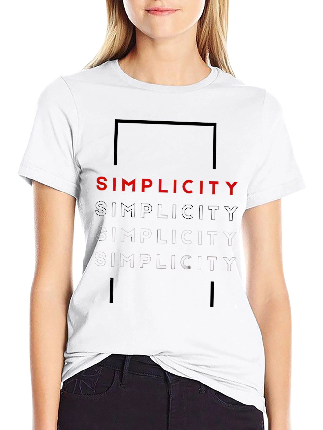 Mens Simplicity Graphic Print Black T-Shirt