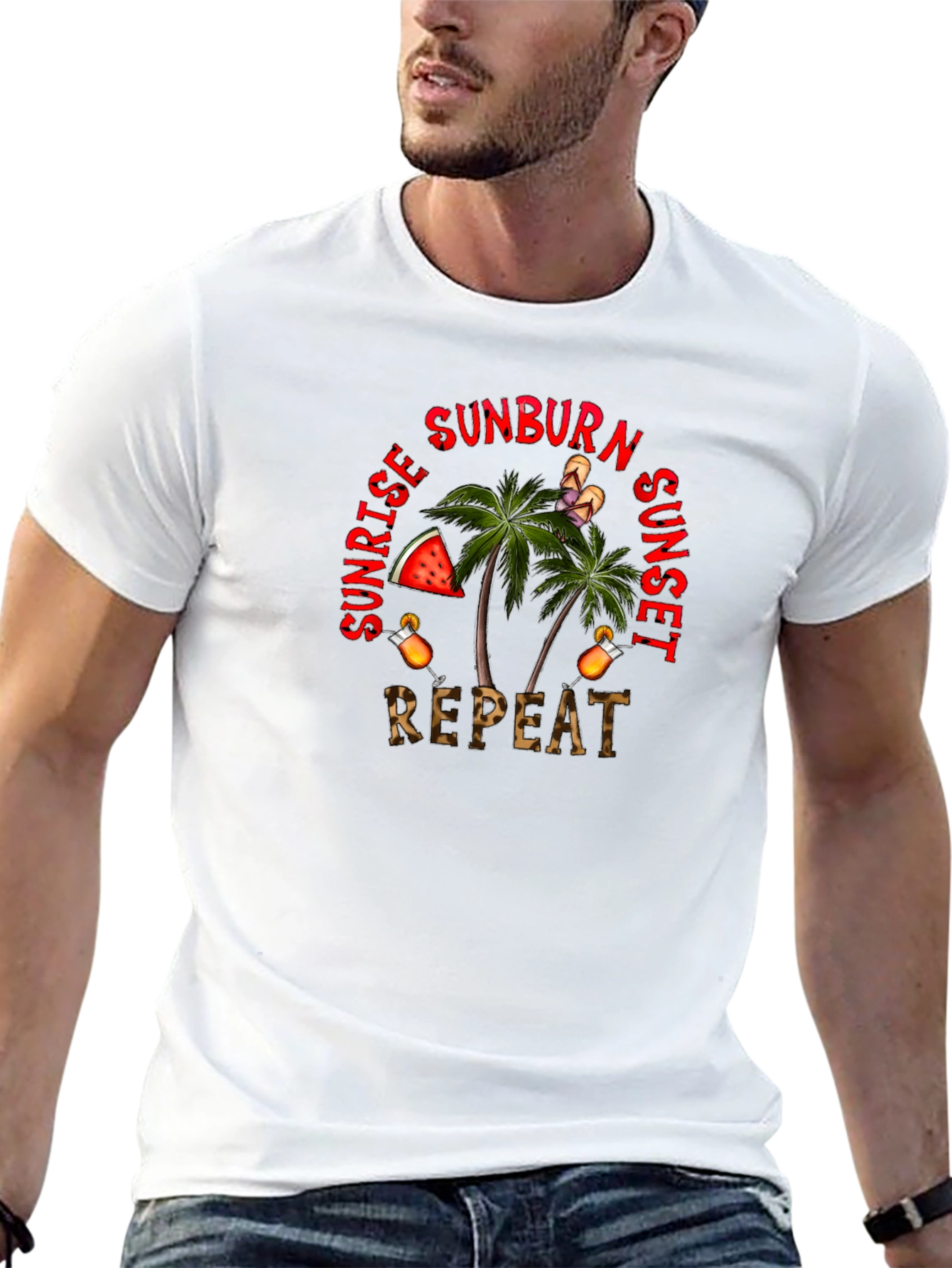 Sunburn Sunrise Sunset Repeat T-Shirt