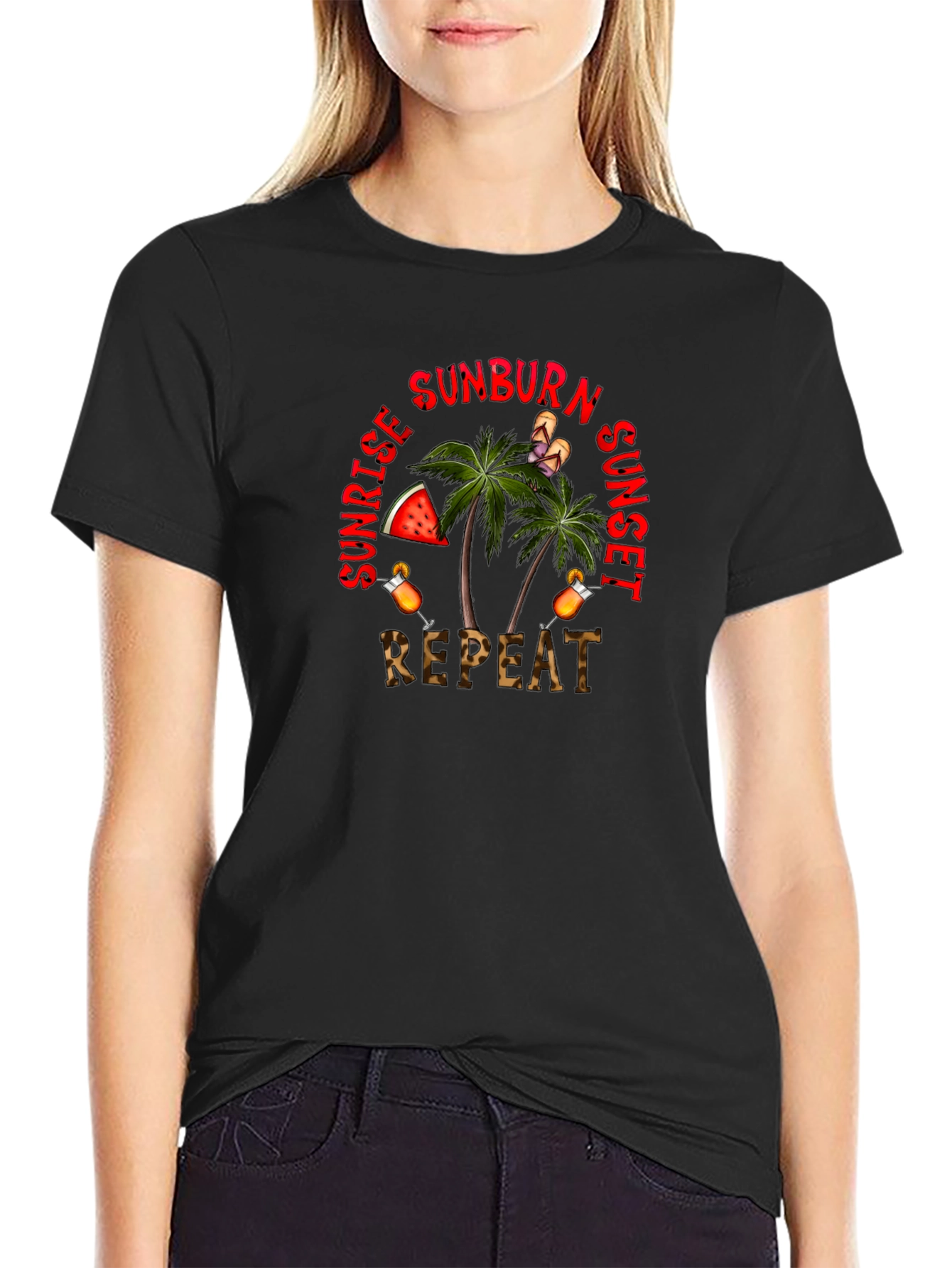 Sunburn Sunrise Sunset Repeat T-Shirt