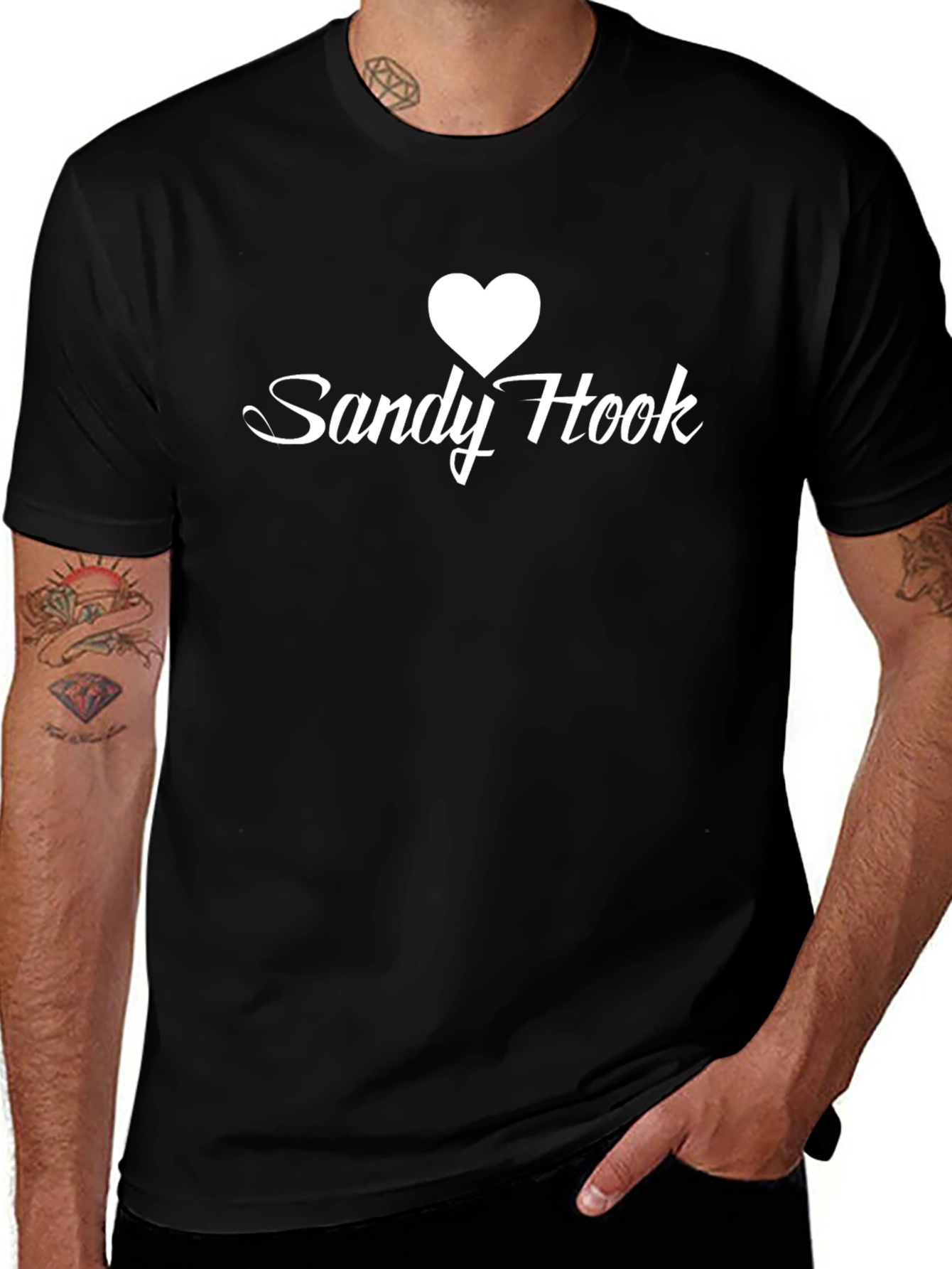 Sandy Hook Heart T-Shirt - Black