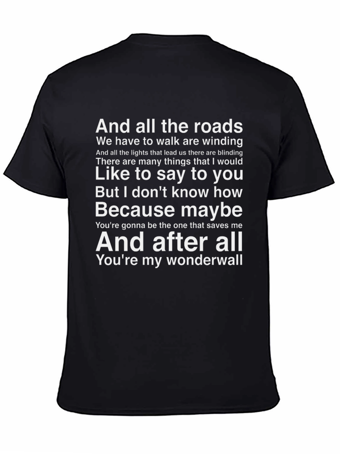 Wonderwall Lyric T-Shirt