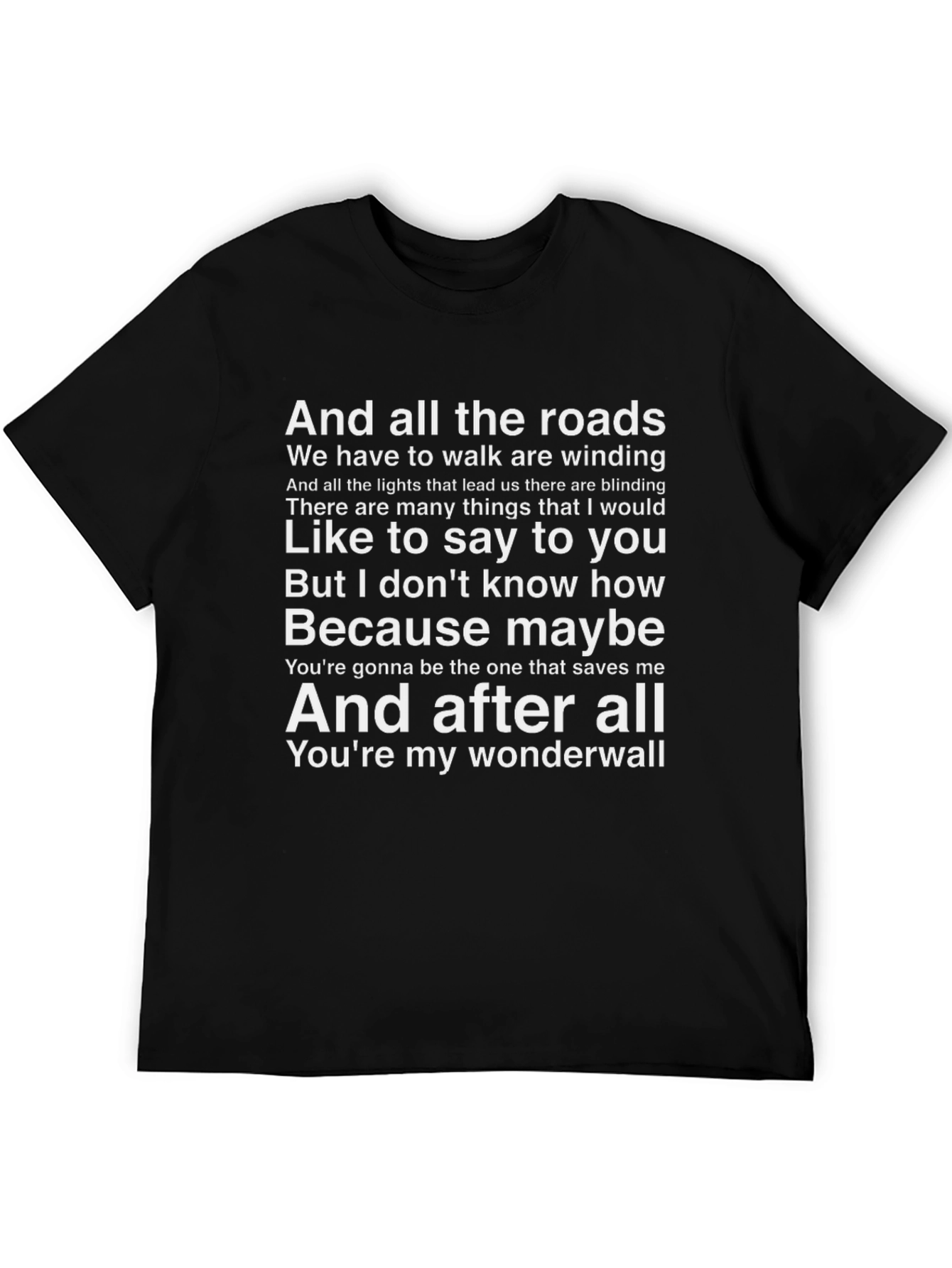 Wonderwall Lyric T-Shirt