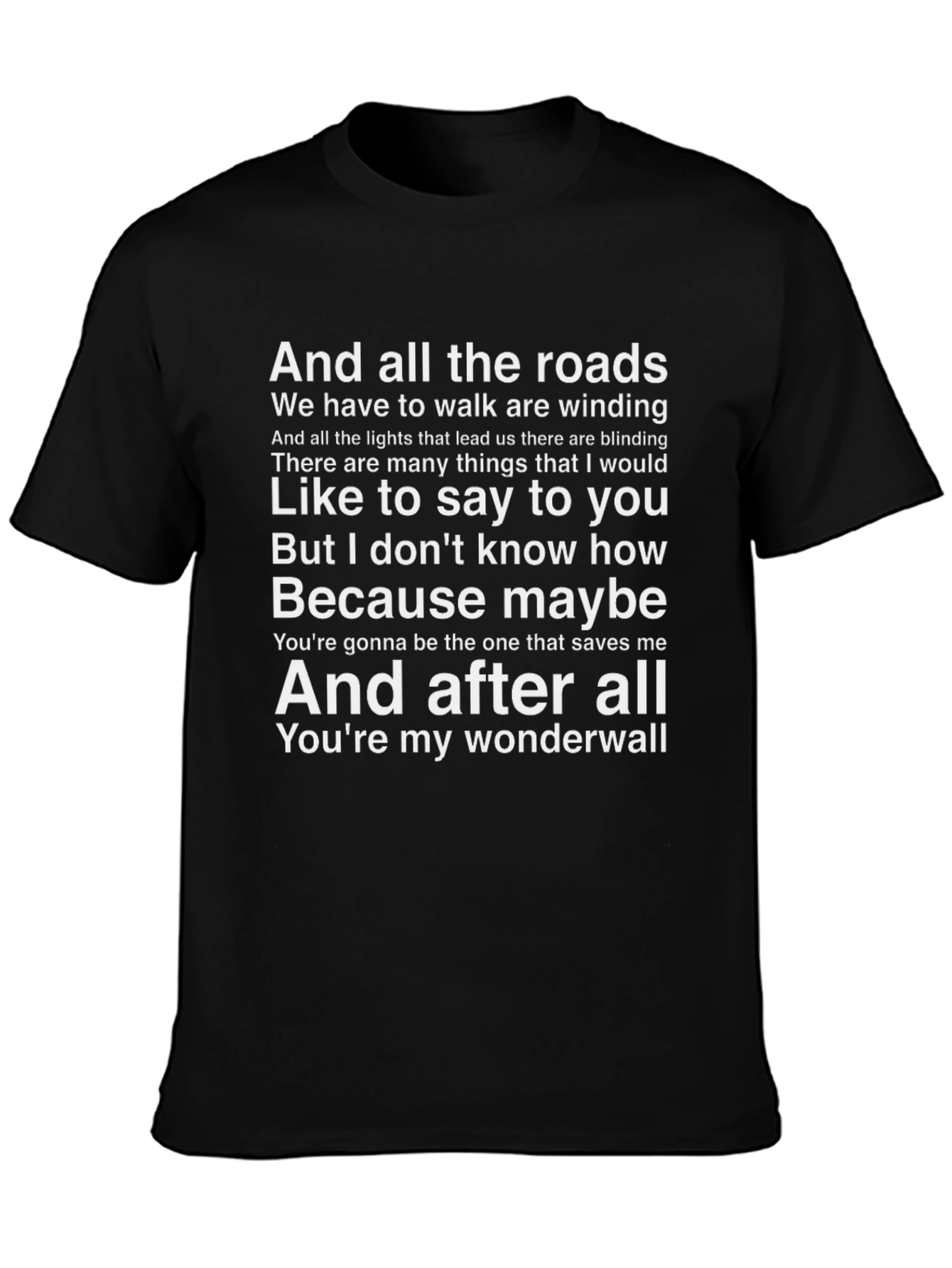Wonderwall Lyric T-Shirt