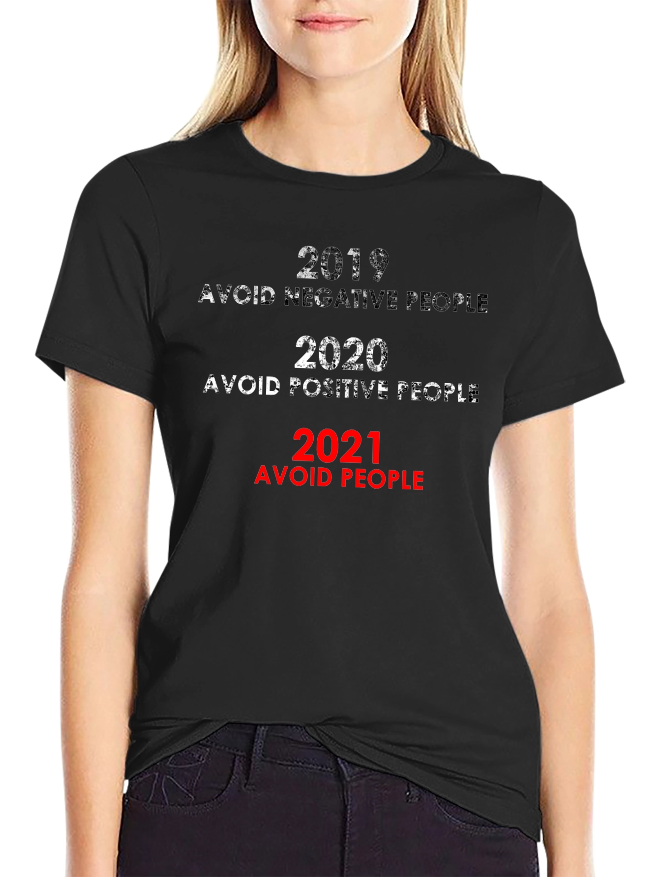 2019-2021 Avoid People Novelty Graphic T-Shirt