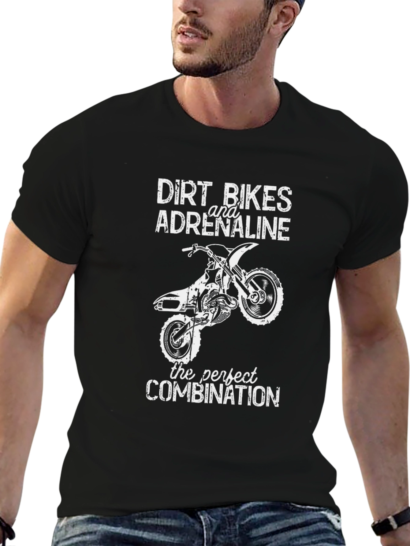 Dirt Bikes & Adrenaline Black Graphic Tee