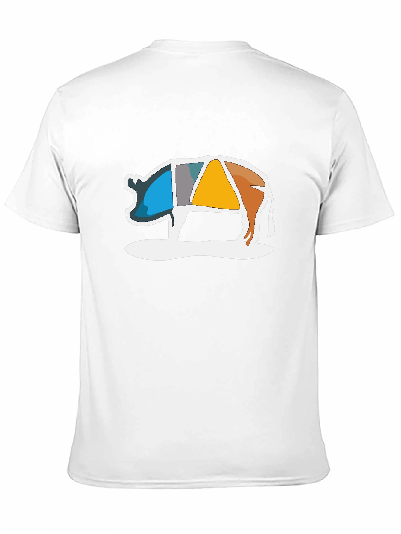 Abstract Pig Graphic Tee - Modern Art Design
