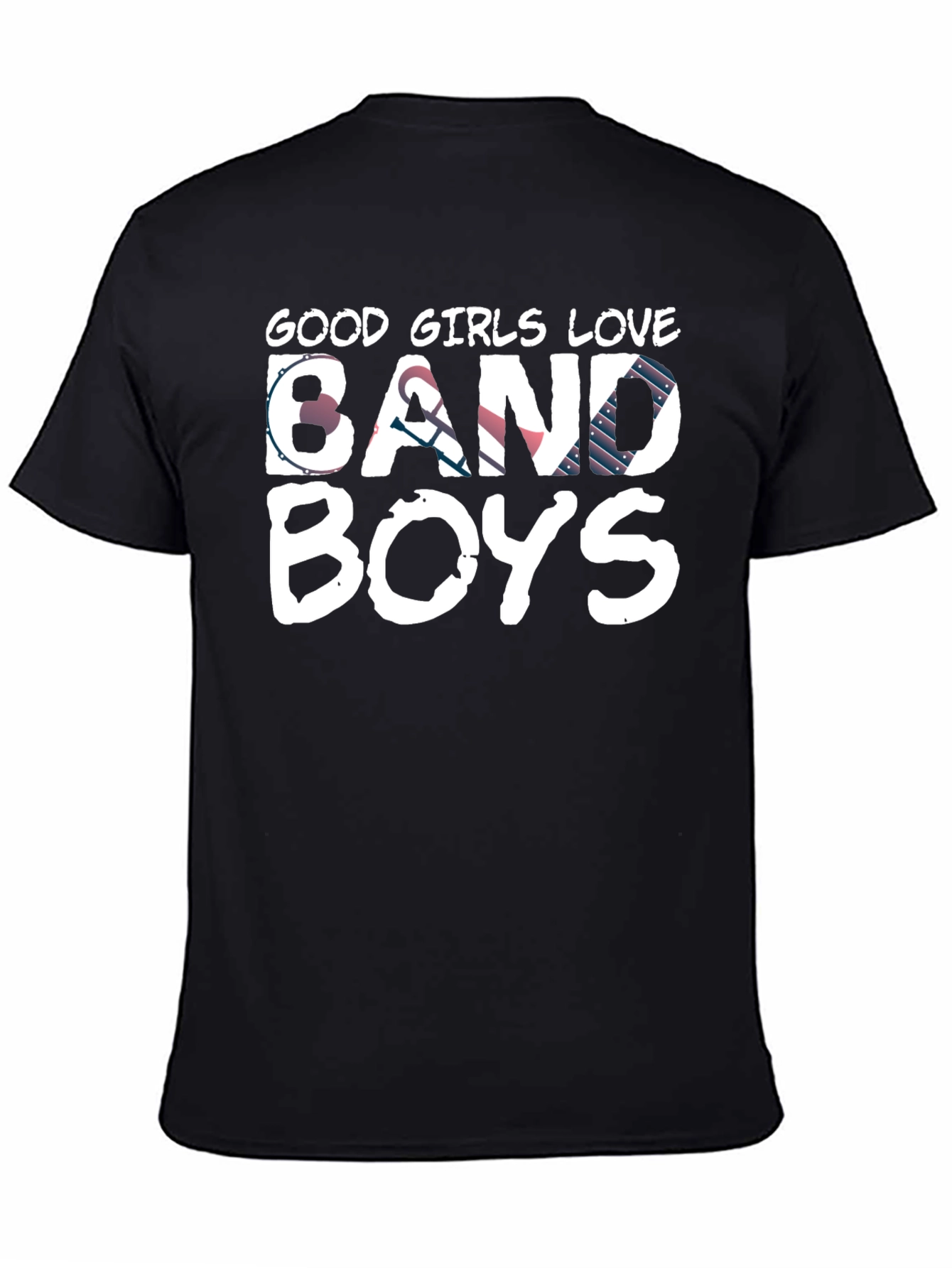 Good Girls Love Band Boys Black Graphic Tee