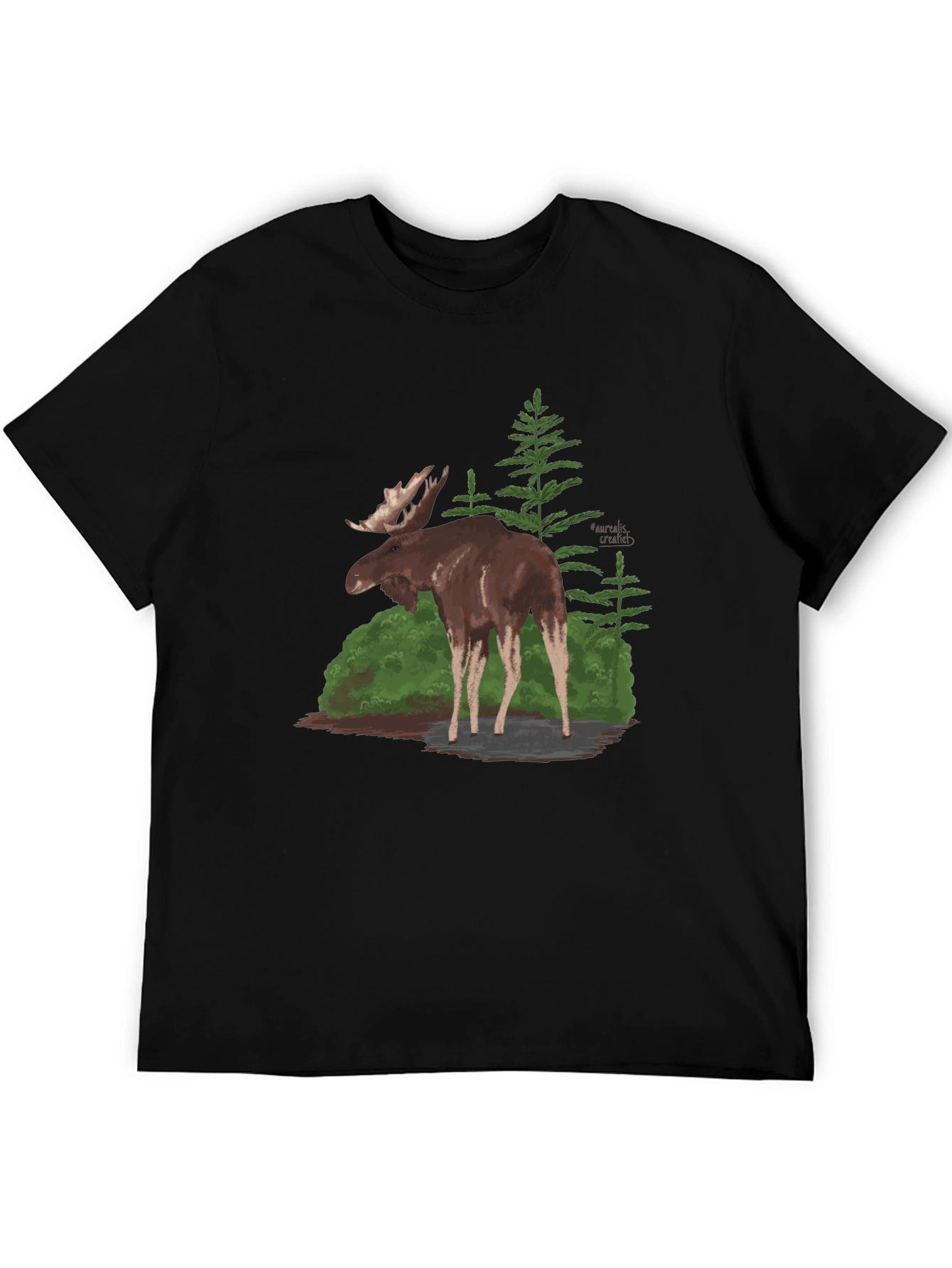 Moose Graphic T-Shirt - Nature Wildlife Tee