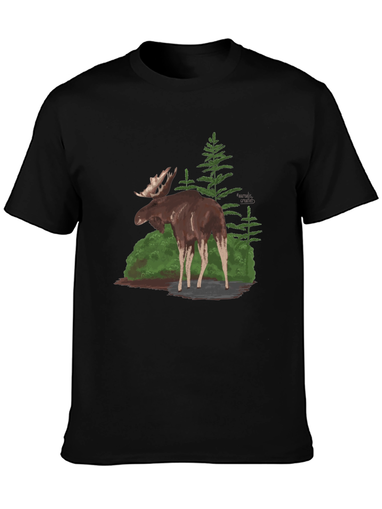 Moose Graphic T-Shirt - Nature Wildlife Tee