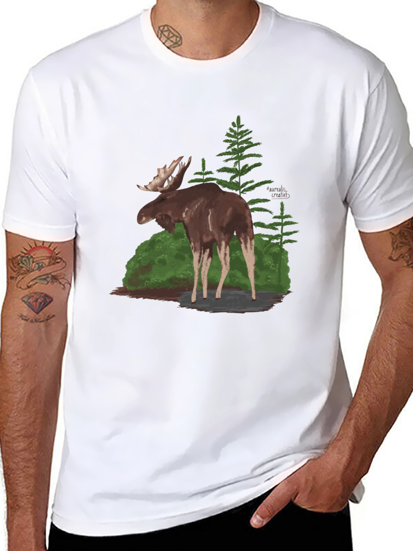Moose Graphic T-Shirt - Nature Wildlife Tee