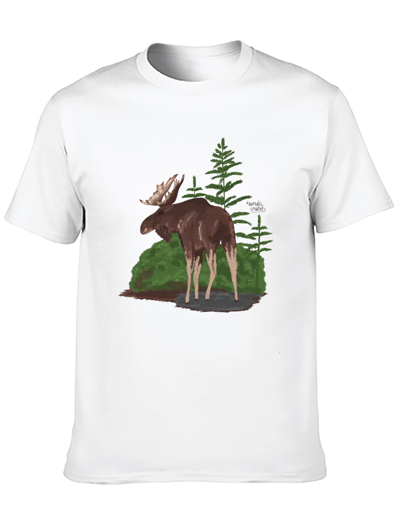 Moose Graphic T-Shirt - Nature Wildlife Tee