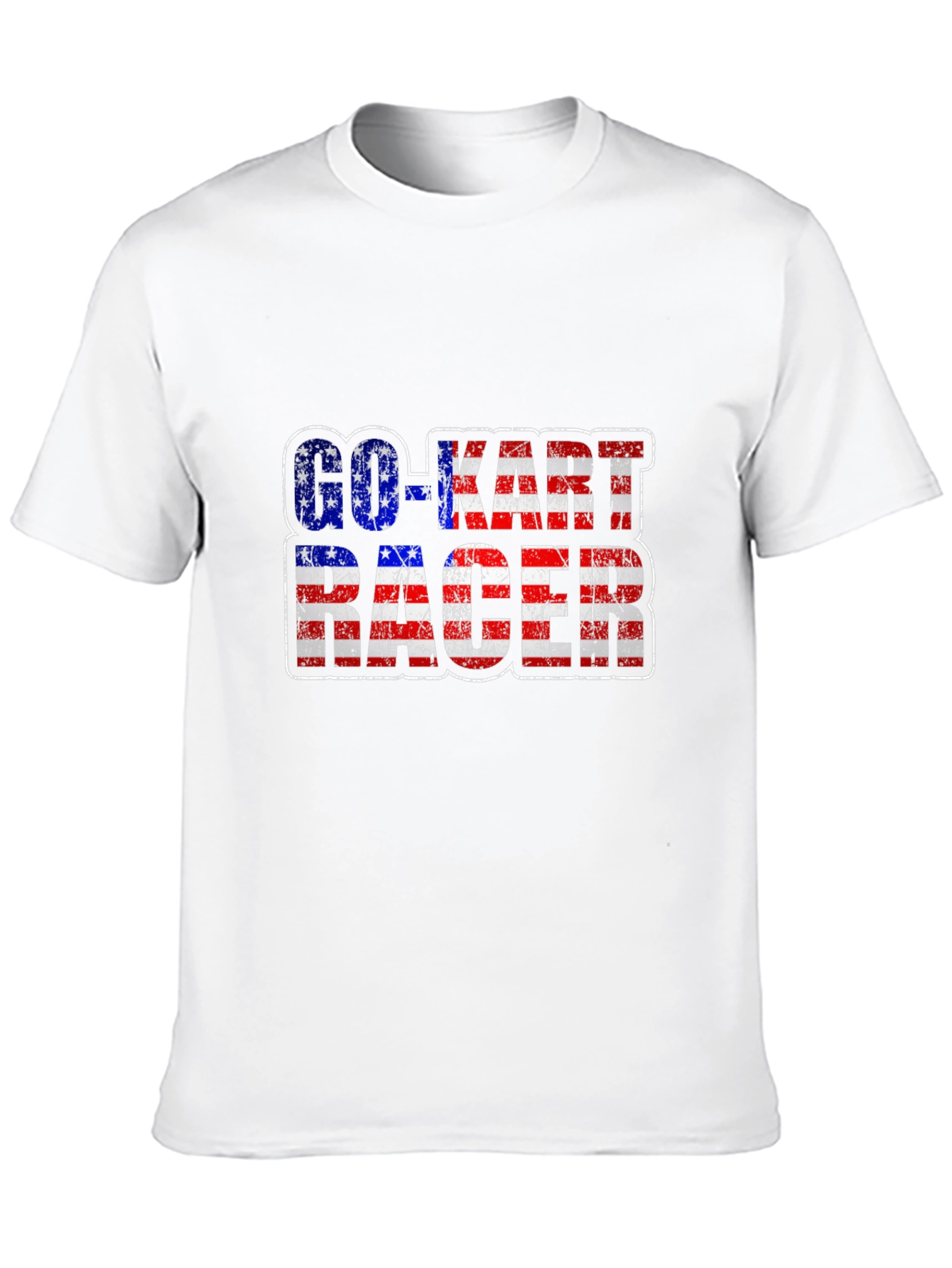 Go-Kart Racer American Flag T-Shirt