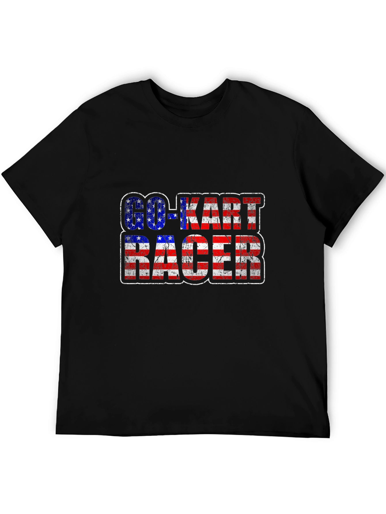 Go-Kart Racer American Flag T-Shirt