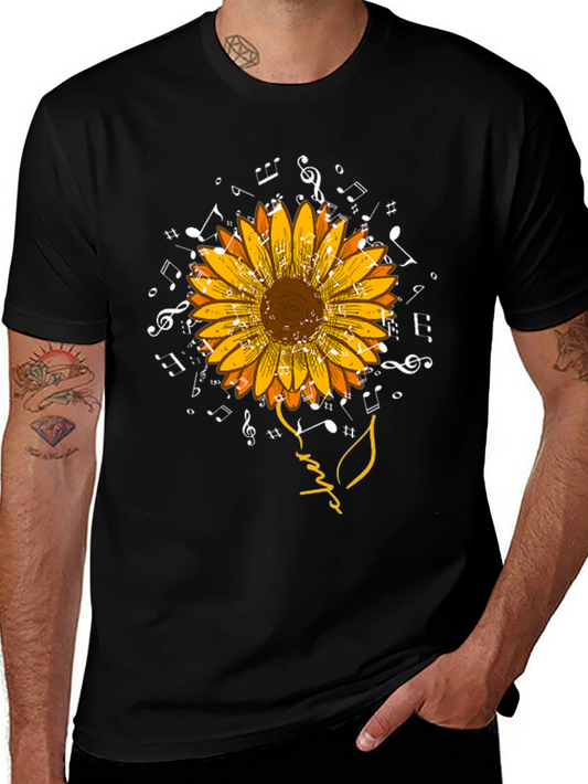 Sunflower Music T-Shirt: Wearable Art