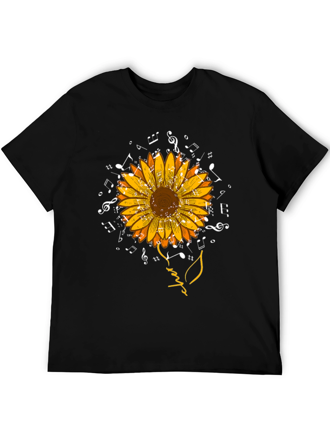 Sunflower Music T-Shirt: Wearable Art