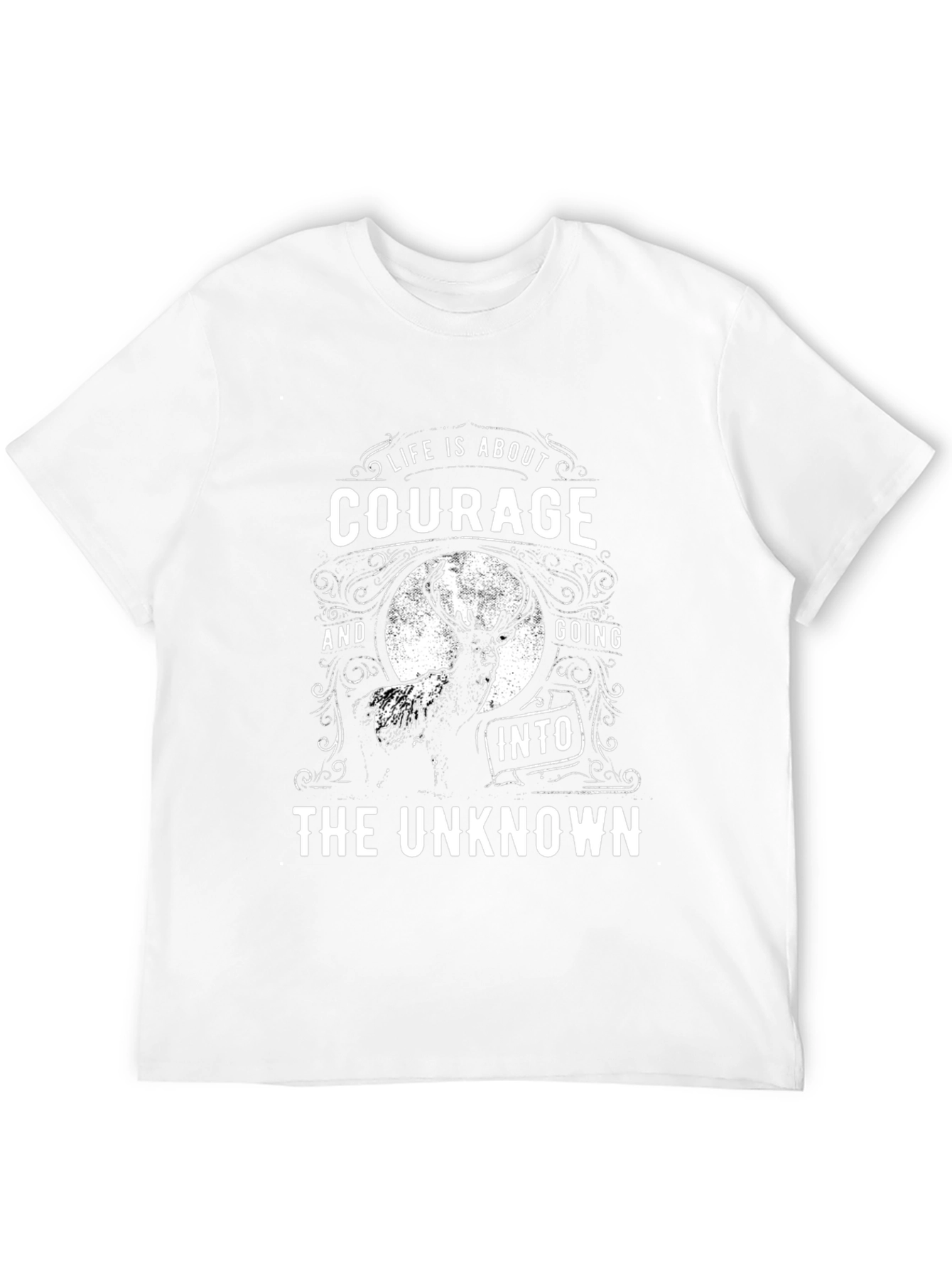 Courage Into The Unknown Black Graphic T-Shirt